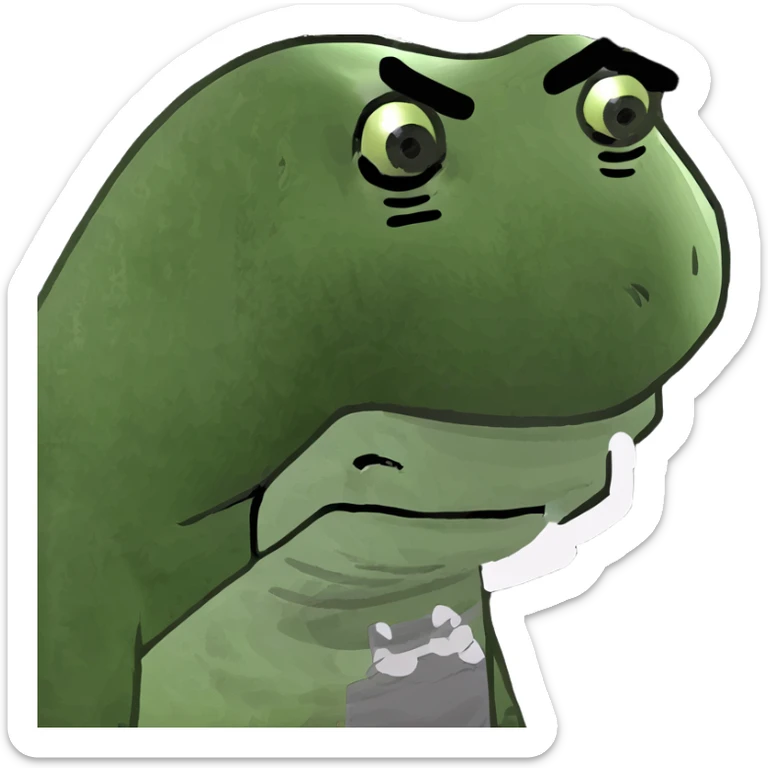 Super idol as hostile SCP-096 zombie with very small almost camouflaged pupils facing down and the upper face is grayish white and whitish gray while the lower jaw and rest of the body including hand and arm is just grayish black and the background is pitch black sticker