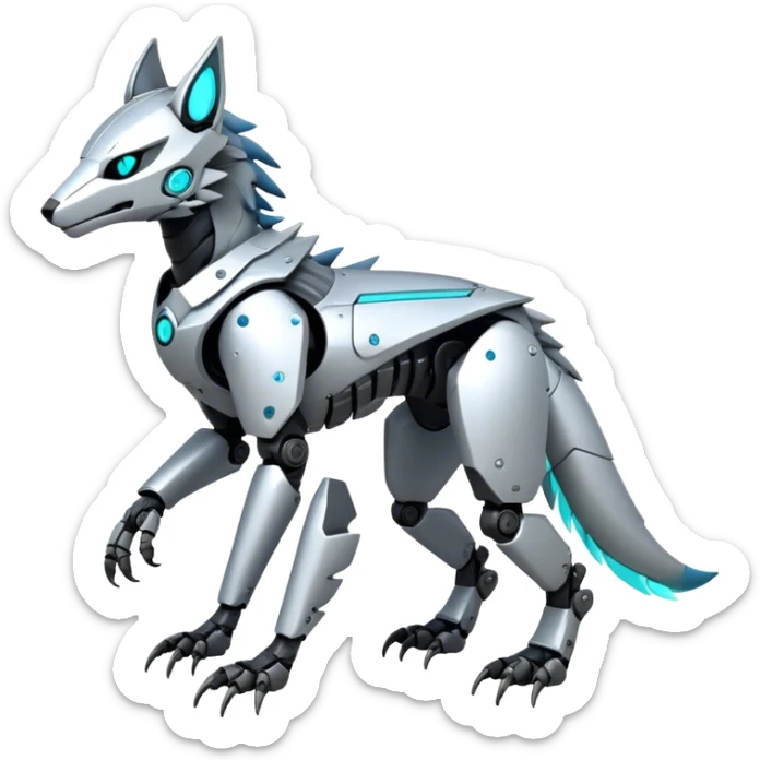 Modern Futuristic Vernid-Sergal-Trico-Protogen-Robot-species by LiLaiRa full body sticker