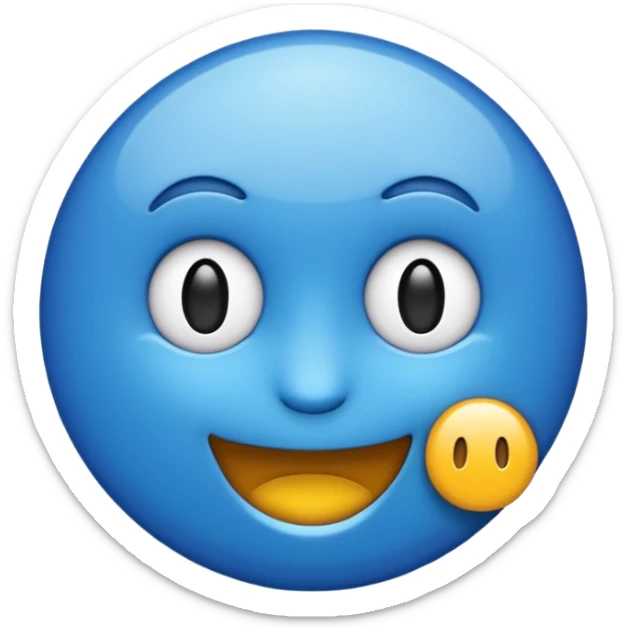 Emoji en forma de circulo de verificacion de color azul que el azul no sea tan claro ni tan oscuro sticker
