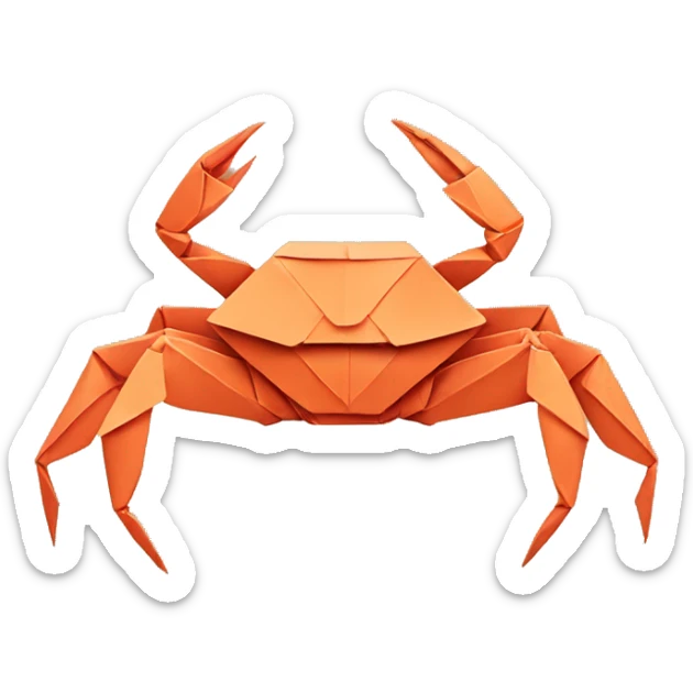 origami crab sticker