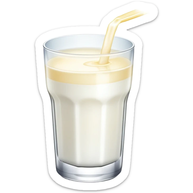 glass of glowing pure milk with divine light, spiritual nourishment sticker