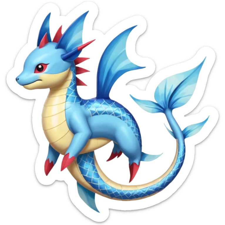 Koi-Manectric-Vaporeon-Salamence-Electrike-Amaura-Milotic-koi-Fakemon-fusion, full body sticker
