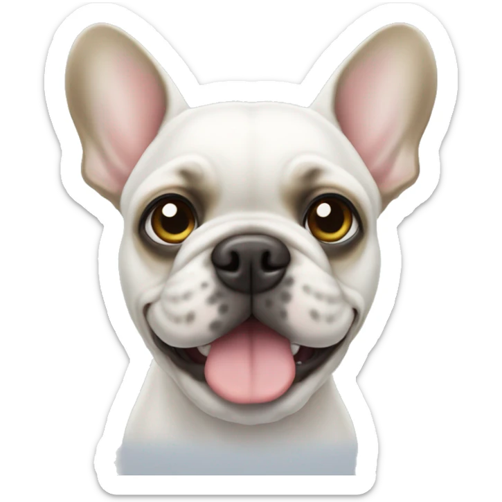 White Frenchie  sticker