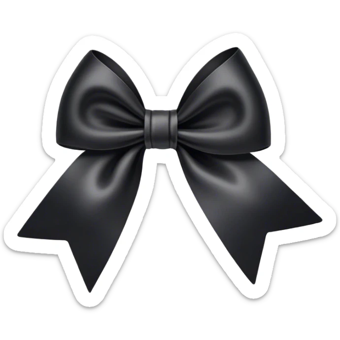 A pretty black bow sticker