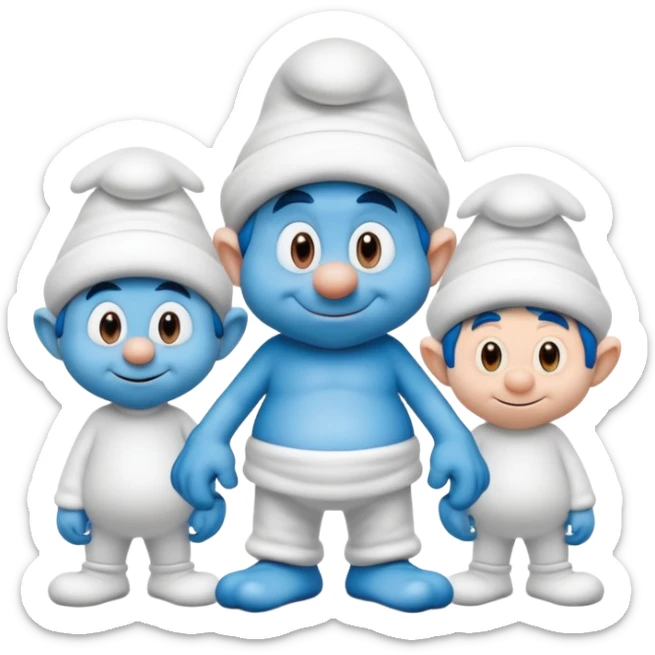 maak een leuke smurfjes achtergrond met al de bekende smurfen (smurfin,gargamel,…) sticker