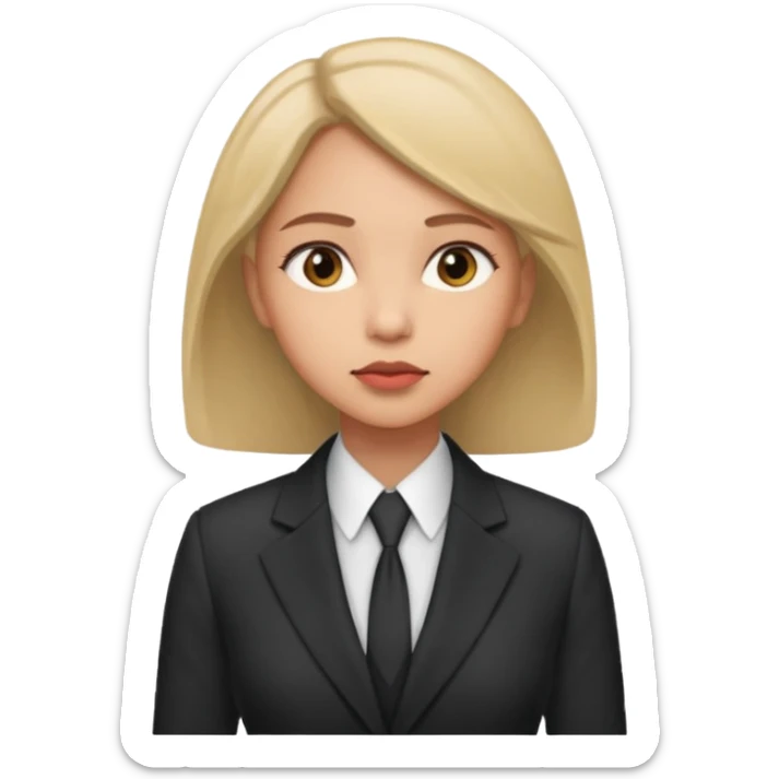 the woman in suits thinks about a lot of people sticker