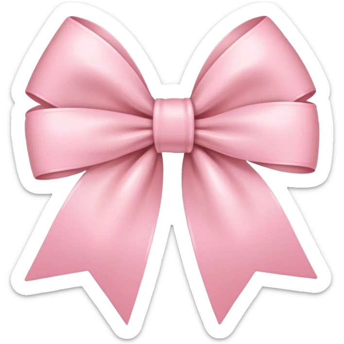 Light pink bow sticker