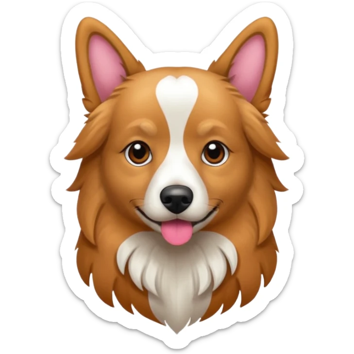 Ein hund mit rosanen flügeln sticker