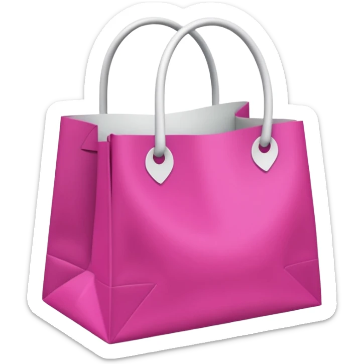 bolsa de papel fucsia con asas blancas y en el centro de la bolsa la palabra DRUNI en color blanco sticker