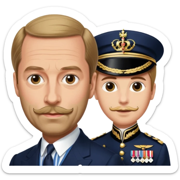 Prince George Duke Of Kent 5th Son of King George V but he don't have beard and he is husband of Princess Marina Of Greece And Denmark  sticker