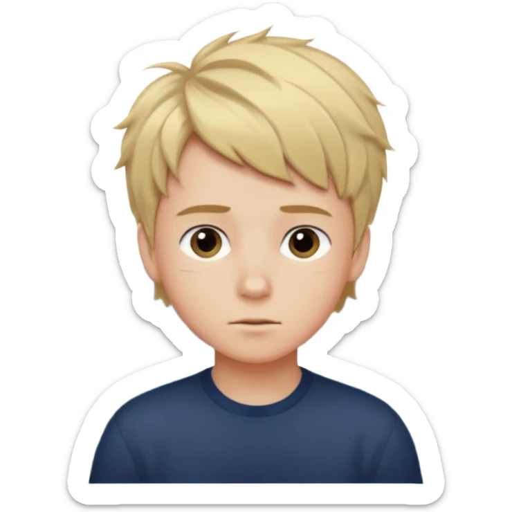 An Emoji of boy with short hair, who can be described by three words: perfectionist, air, ocean sticker