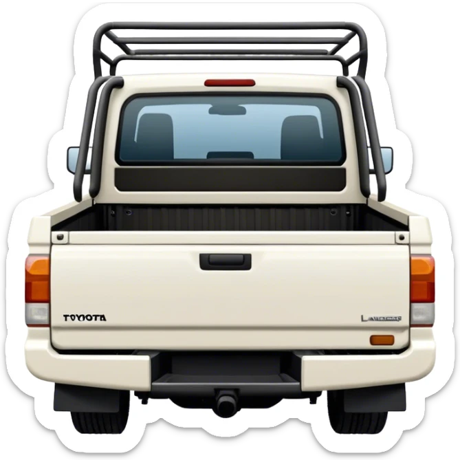 landcruiser 79 series truck bed - Toyota (Model Year: 2008) (Iconic colour: white) sticker