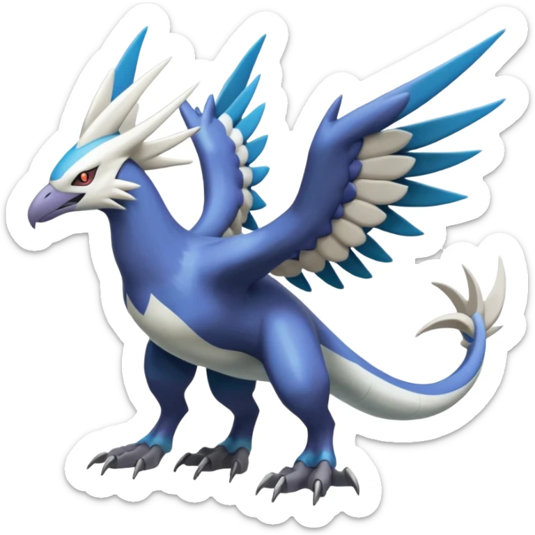 Silvally-Latios-Palkia-Dialga-Lugia-Nargacuga-Noivern-fusion-Fakémon-Pokémon-creature (full body) sticker