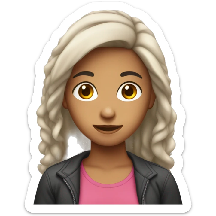 Hispanic teenage girl sticker