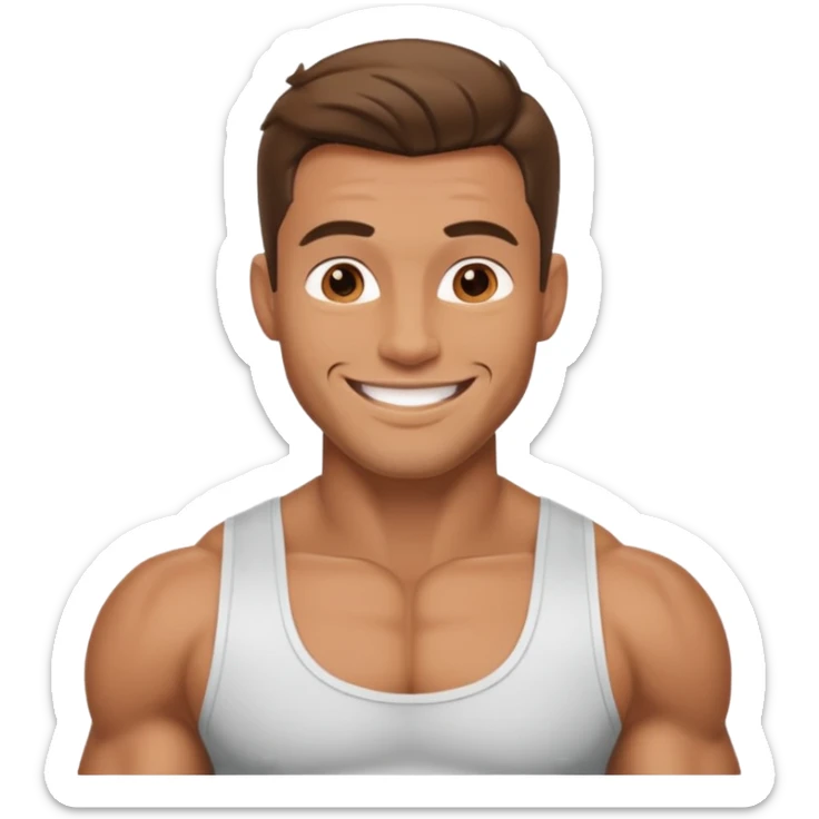 Never have I ever seen in my life such a huge big handsome man in my system my body my whole entire being for this  sticker