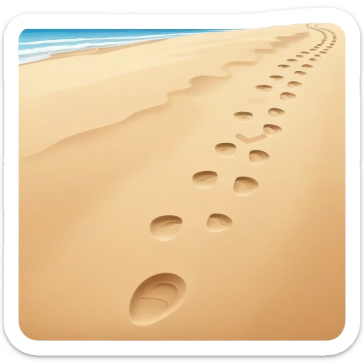 **Baby footsteps lead ahead of larger ones**, as if guiding the adult forward.  sticker