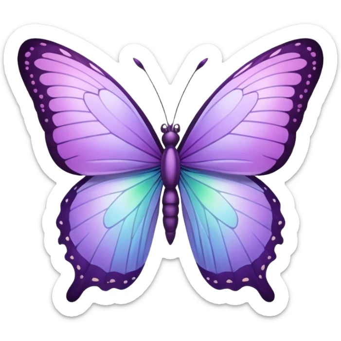 Butterfly color lilac Ike the color of samsung a 55 sticker