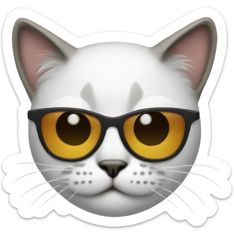 Cat with sunglasses sticker