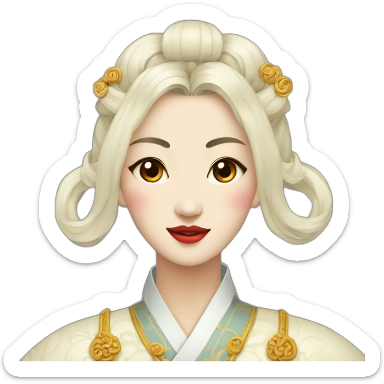 The face of the emperor's concubine in medieval China sticker