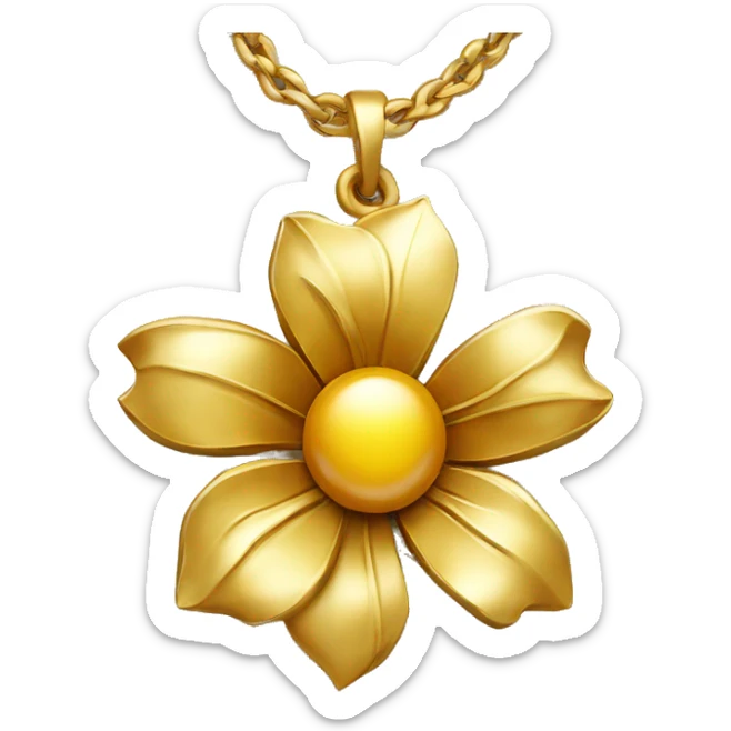 golden flower necklace sticker