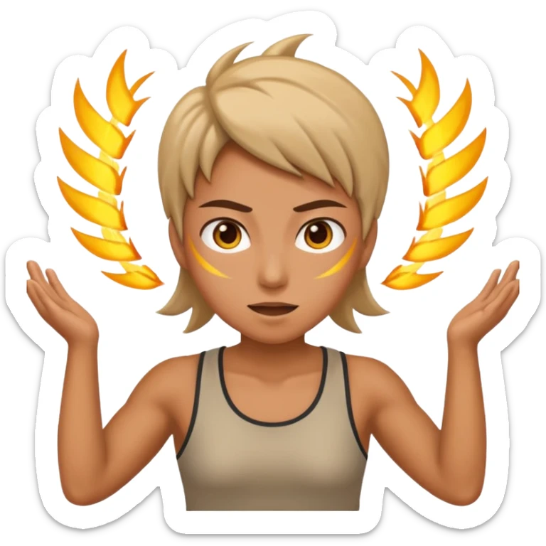 create a person emoji of Barcavibe is the superpower name Brings energy, momentum, and structure sticker