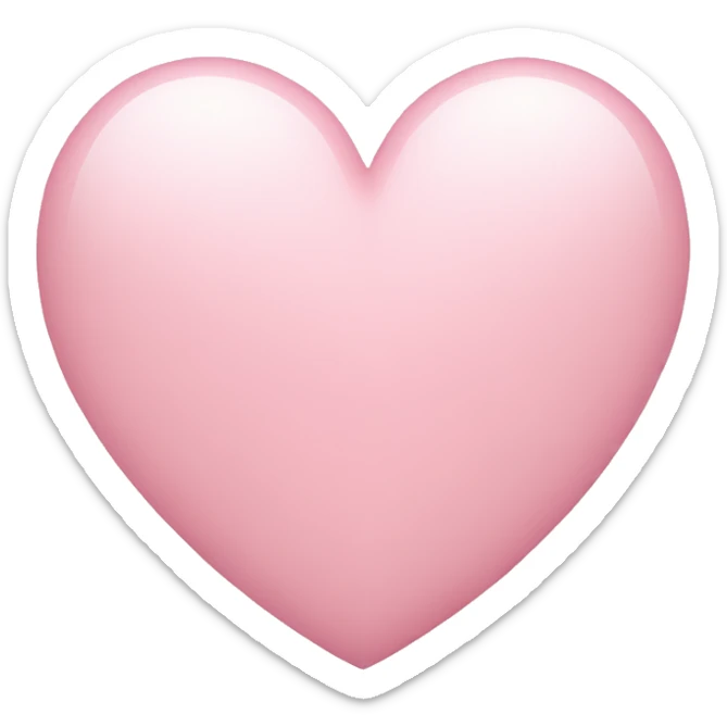 Light pink heart sticker