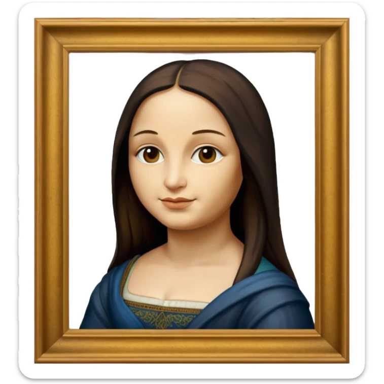 Monnalisa paint of Louvre giocanda frame more similar to a famousnpaint in Paris Louvre  sticker