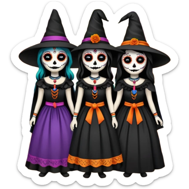 Day o the death, missing people, hereditary movie, museum,,culture,museum in mexico, clothes o missing people, witches, witchcraft sticker