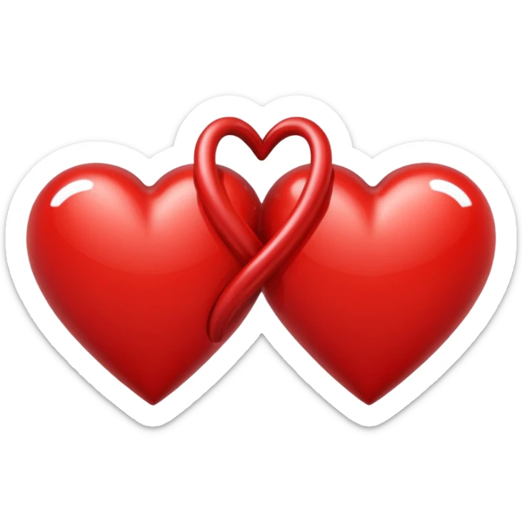 two hearts sticker
