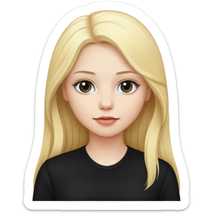 Bride of Dracula with long blonde hair, black outfit sticker