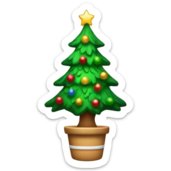 Christmas tree sticker