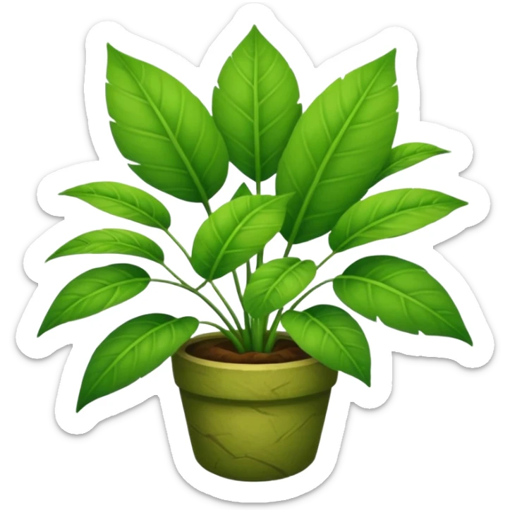 Una planta bonita con una masetá de color FFACC4 sticker