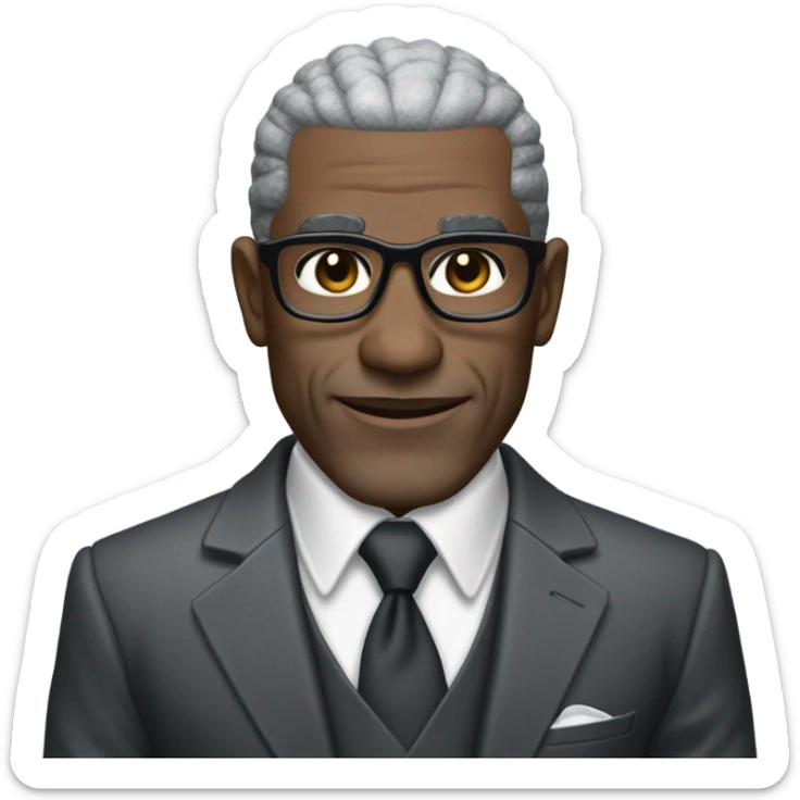deon sanders with round face and suit and glasses and buzz cut and small eyes and over 50 small gray bearded receding hairline and small black eyes and wrinkled forehead sticker