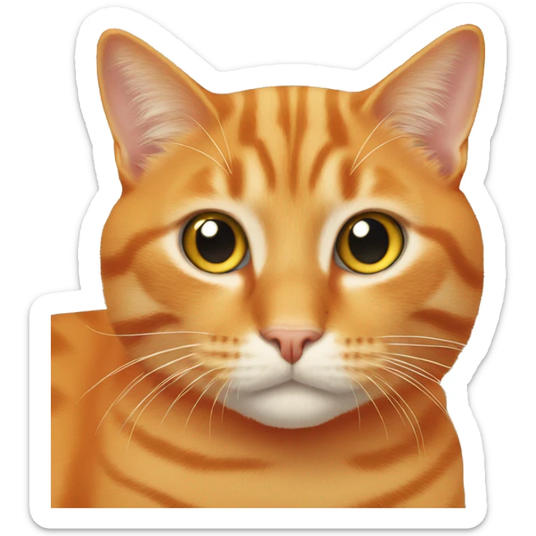 orange cat sticker