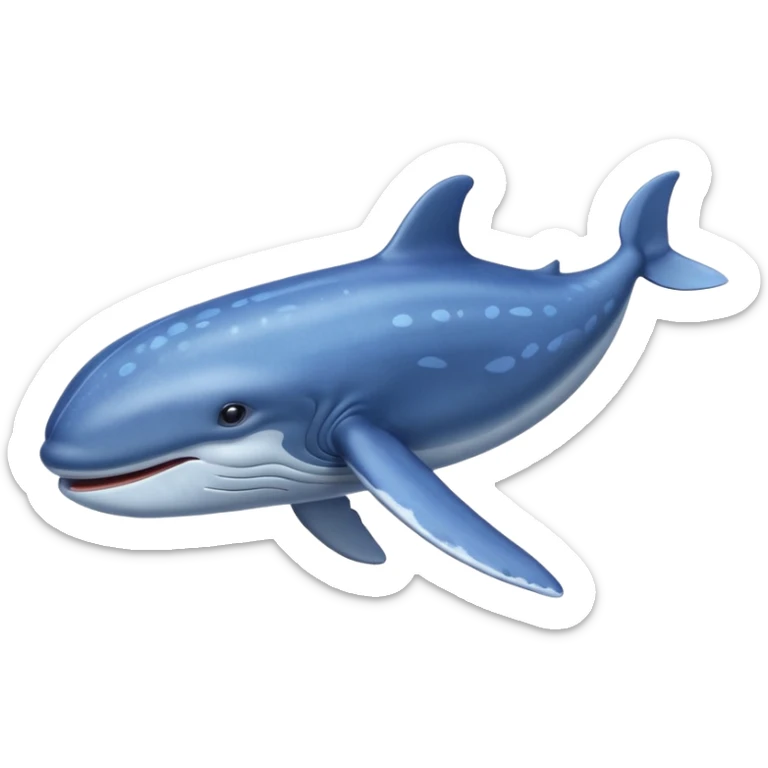 Baleine à bleu réalise les mieux aide toi de internet te trompe pas sur le nombre de nageoir  sticker