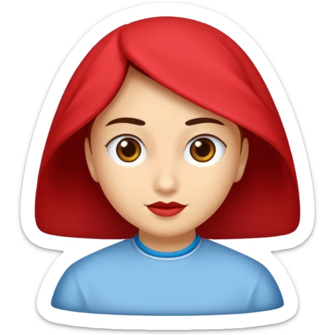 Uzun kirpikli koreli güzeller güzeli bir kadın sticker