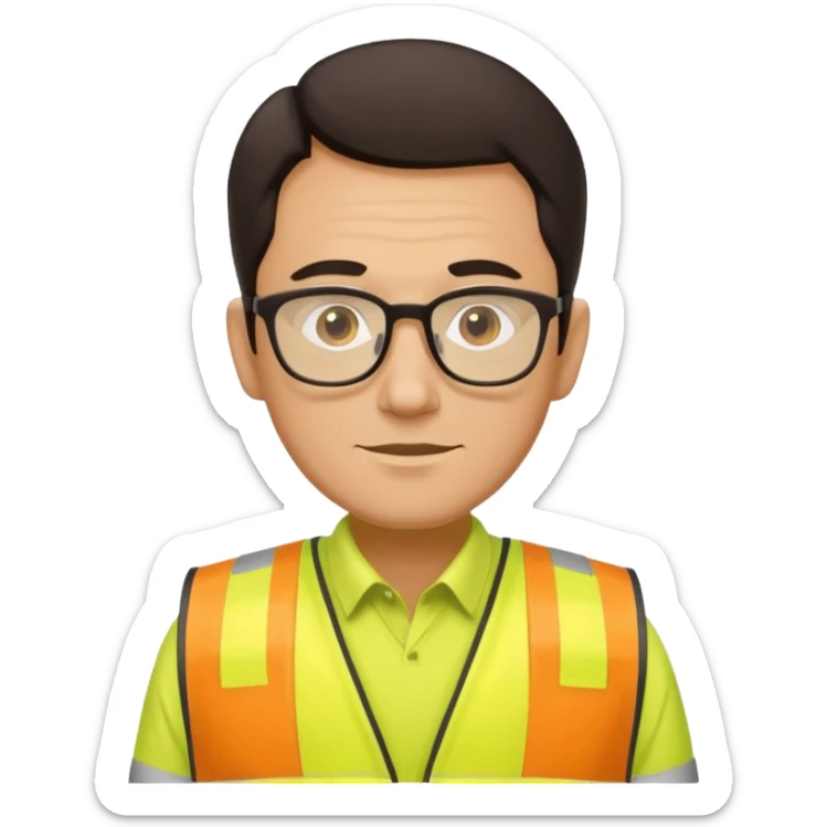 Walmart worker odp has a gotea wheres glasses yellow safety vest and hes 40 thin guy with dark hair sticker