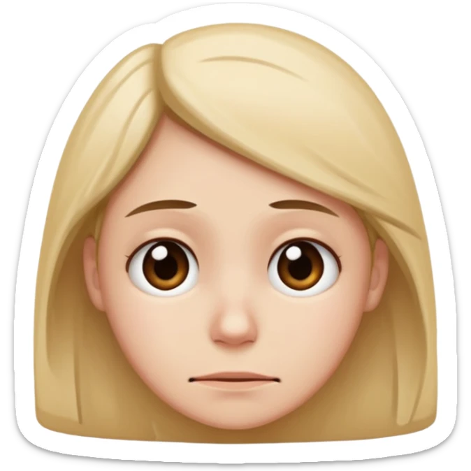 Quiero q sea una carita trizte q este mal pero q se vea feliz y en el fondo mal osea algo asi sticker