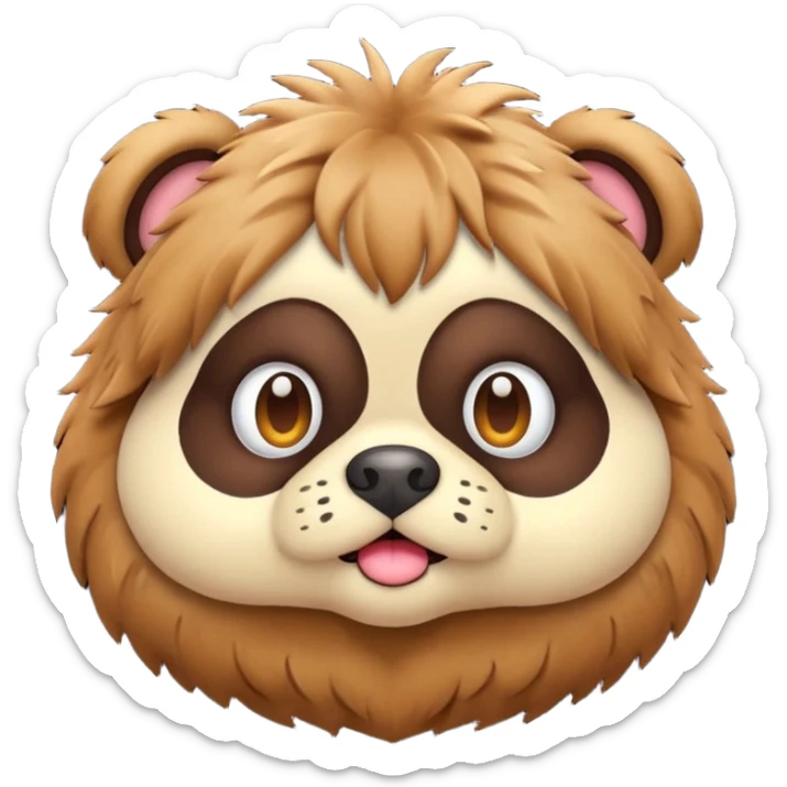 Pug × French Bulldog (Frug) with brown fur. I'd like a 3D emoji sticker