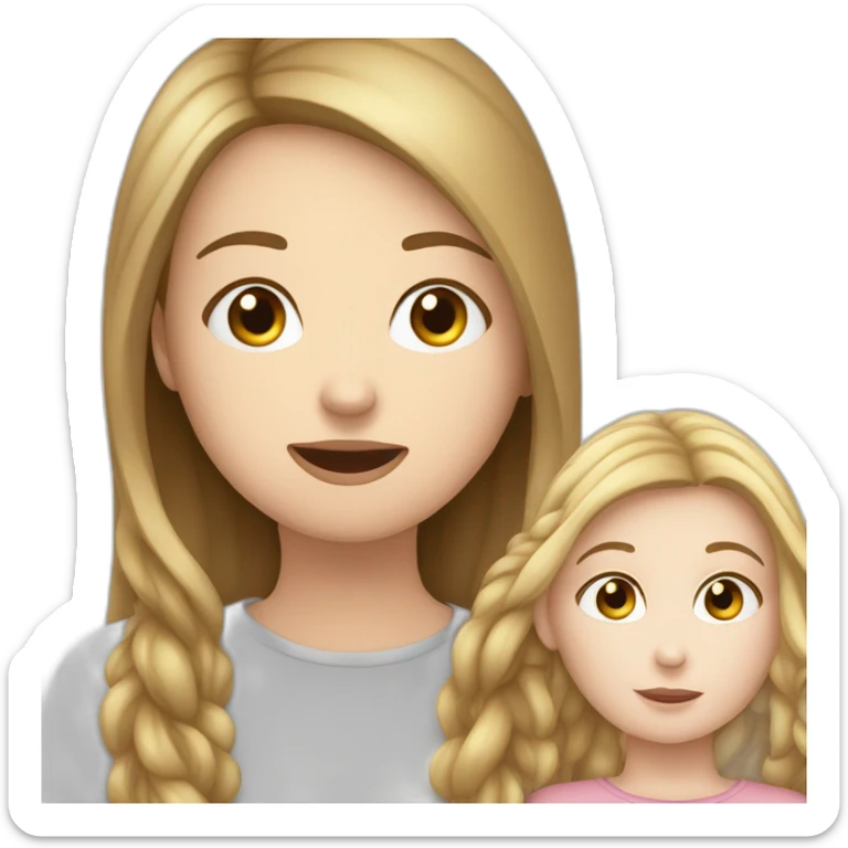 one white girl whispers in the ear of another white girl sticker