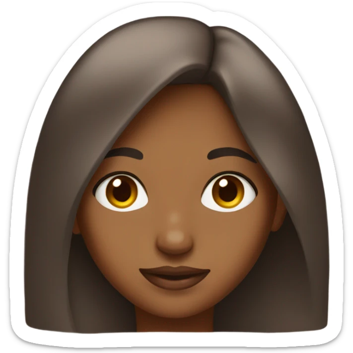 Brown girl with Brown eyes sticker