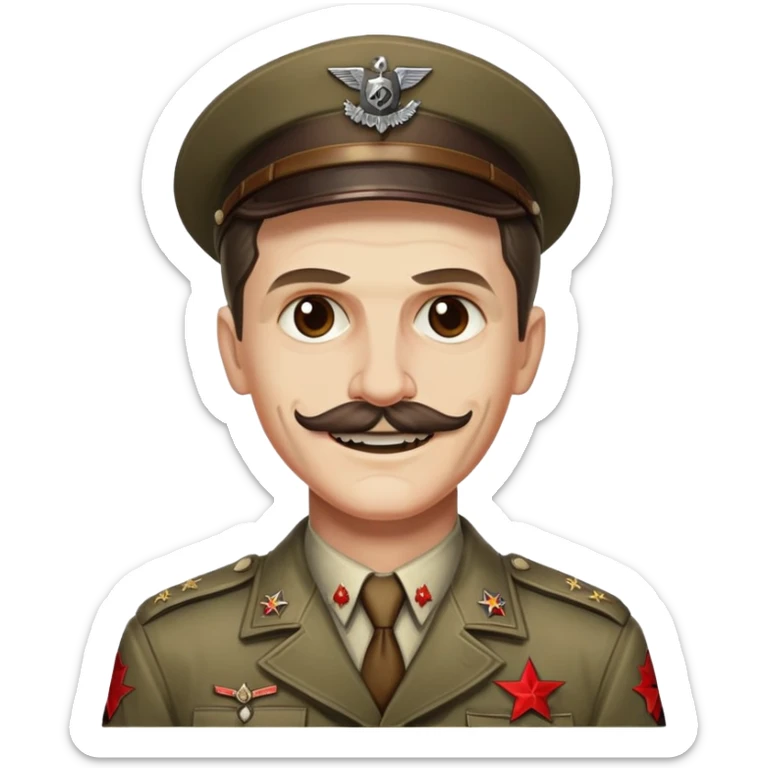 Edward Richtofen from Call of Duty Zombies with Nazi uniform and evil smile sticker
