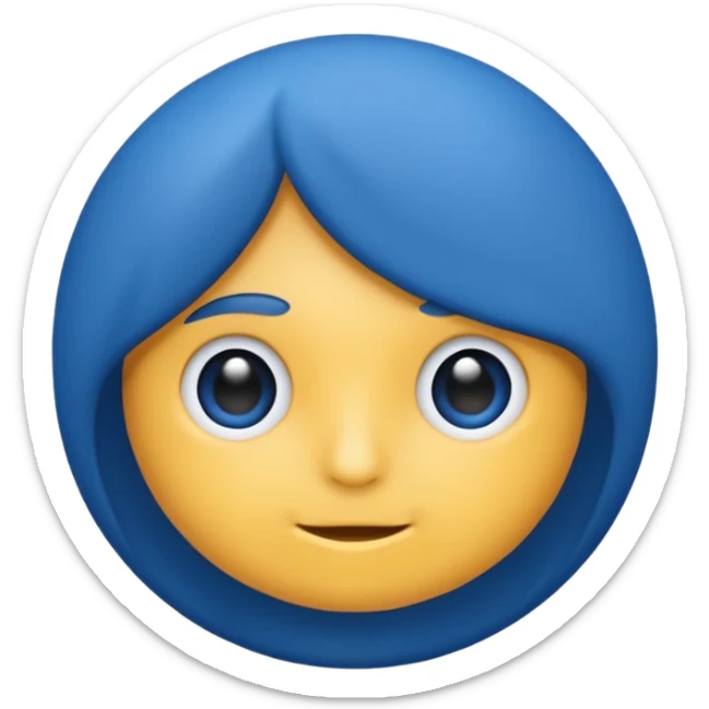 Verificación azul con un chulito blanco  que el emoji sea redondo y sin cara sticker