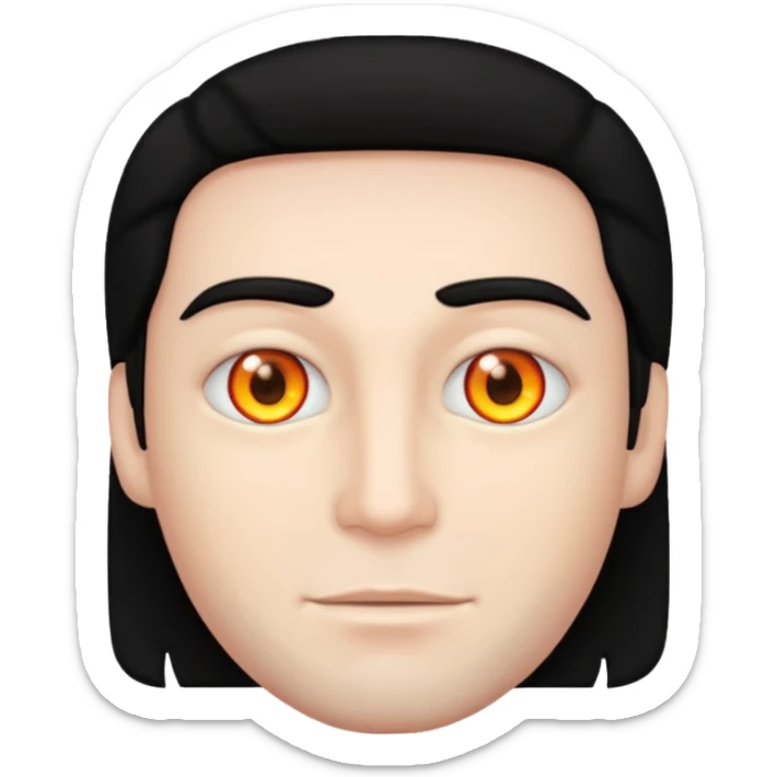 seorang laki dengan mata berbintang bintang. buatlah hanya kepala saja sticker