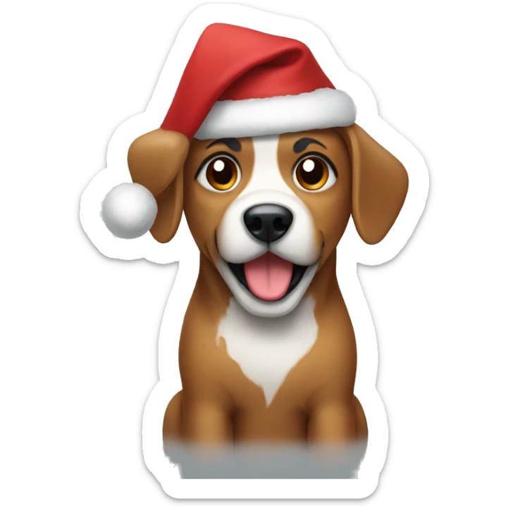 Christmas dog sticker