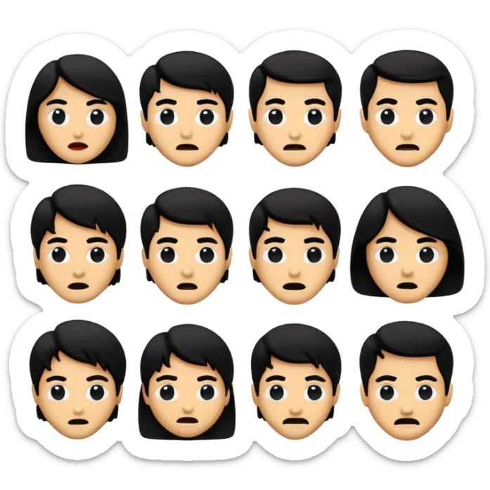 GENERAME   8  ICONOS TIPO EMOJI SILUETEADOS SIN FONDO   ESTILO RETRO OCHENTERO CON LA TEMATICA DE LA PELICULA An American The Evil Dead (Posesión infernal) sticker