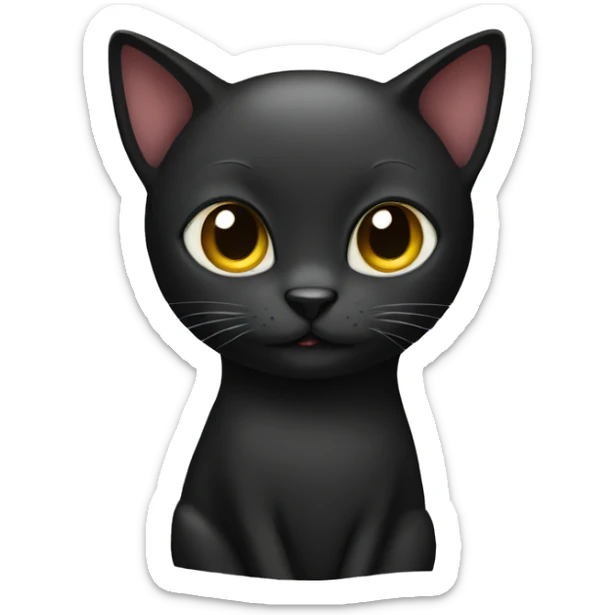 black cat  sticker