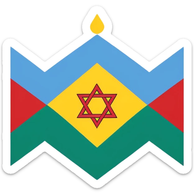 Can you make an emoji of the Amazigh flag sticker