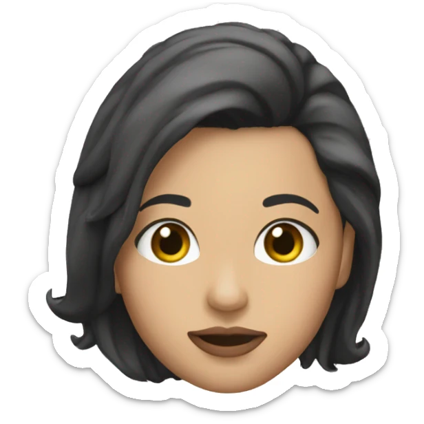 Kimberly loaiza (cantante con piel blanca y pelo negro) sticker