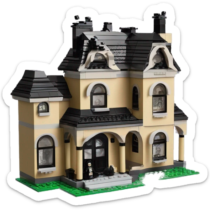 Lego Barbie’s and Darth’s very dusty and old disturbing disgusting ghostly haunted horror dream house mansion  sticker